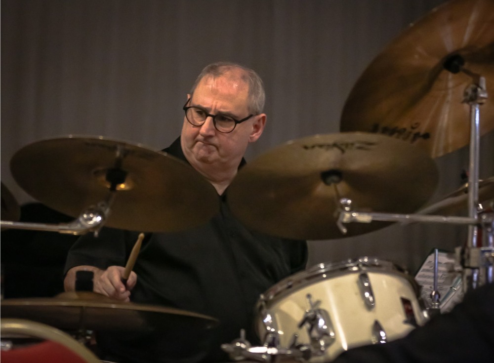 Man playing the drums