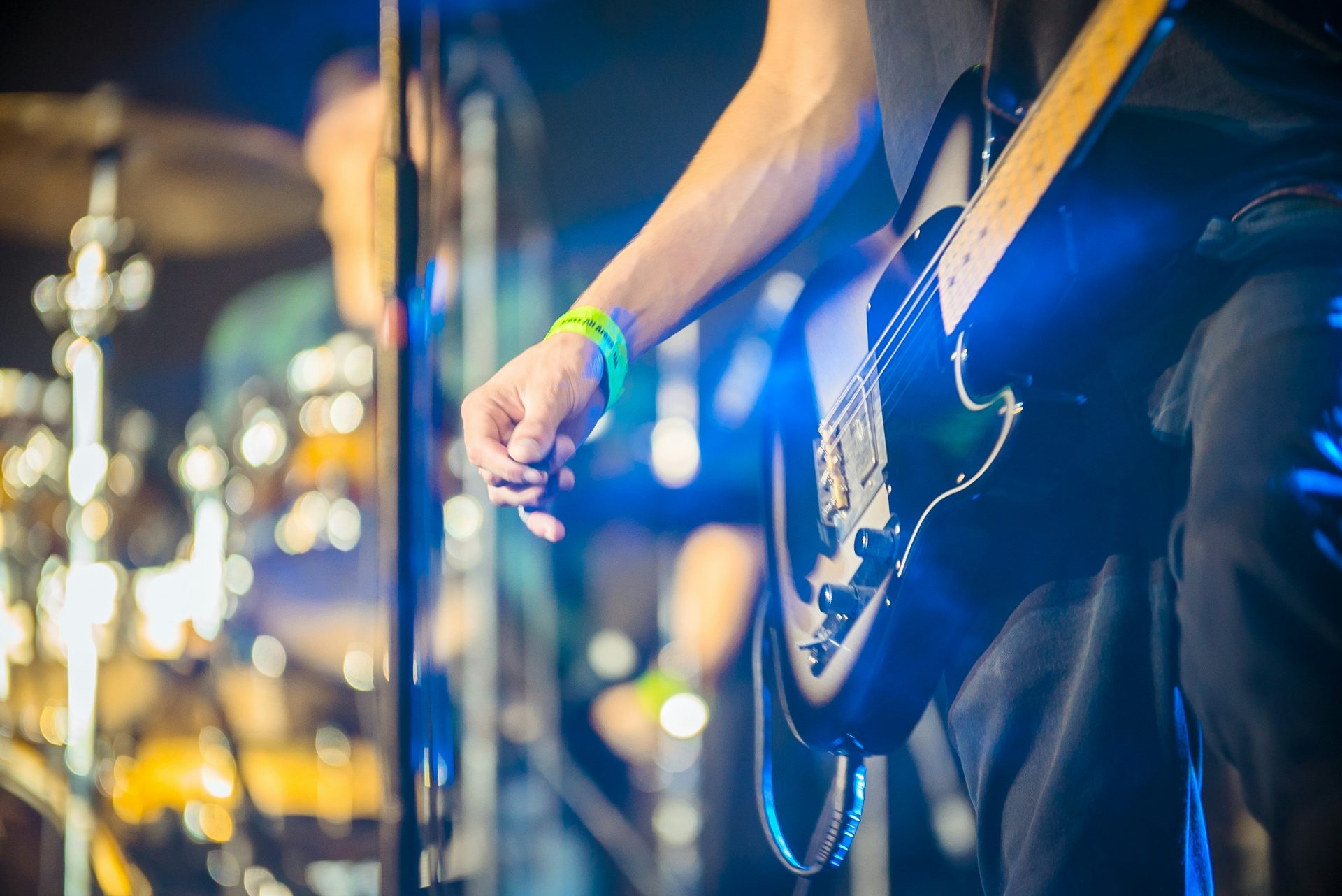 Guitarist performing on stage